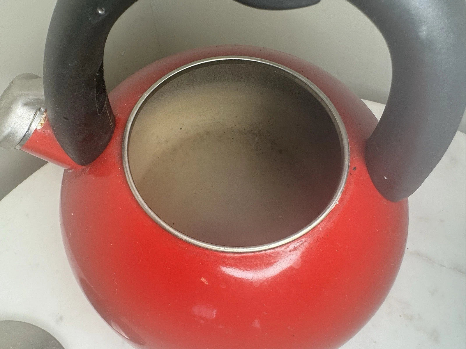 Calphalon Enamel Tea Kettle, 2 quart, Red