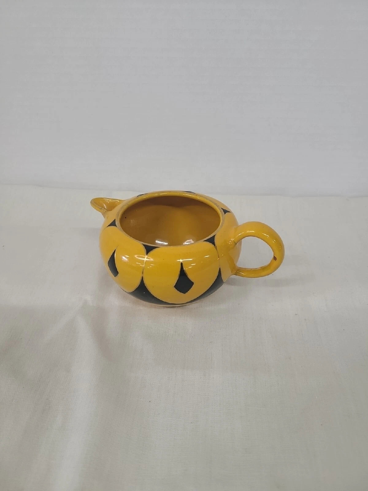 Antique European Enamel Elephant Ear Pattern Tea/Coffee Set