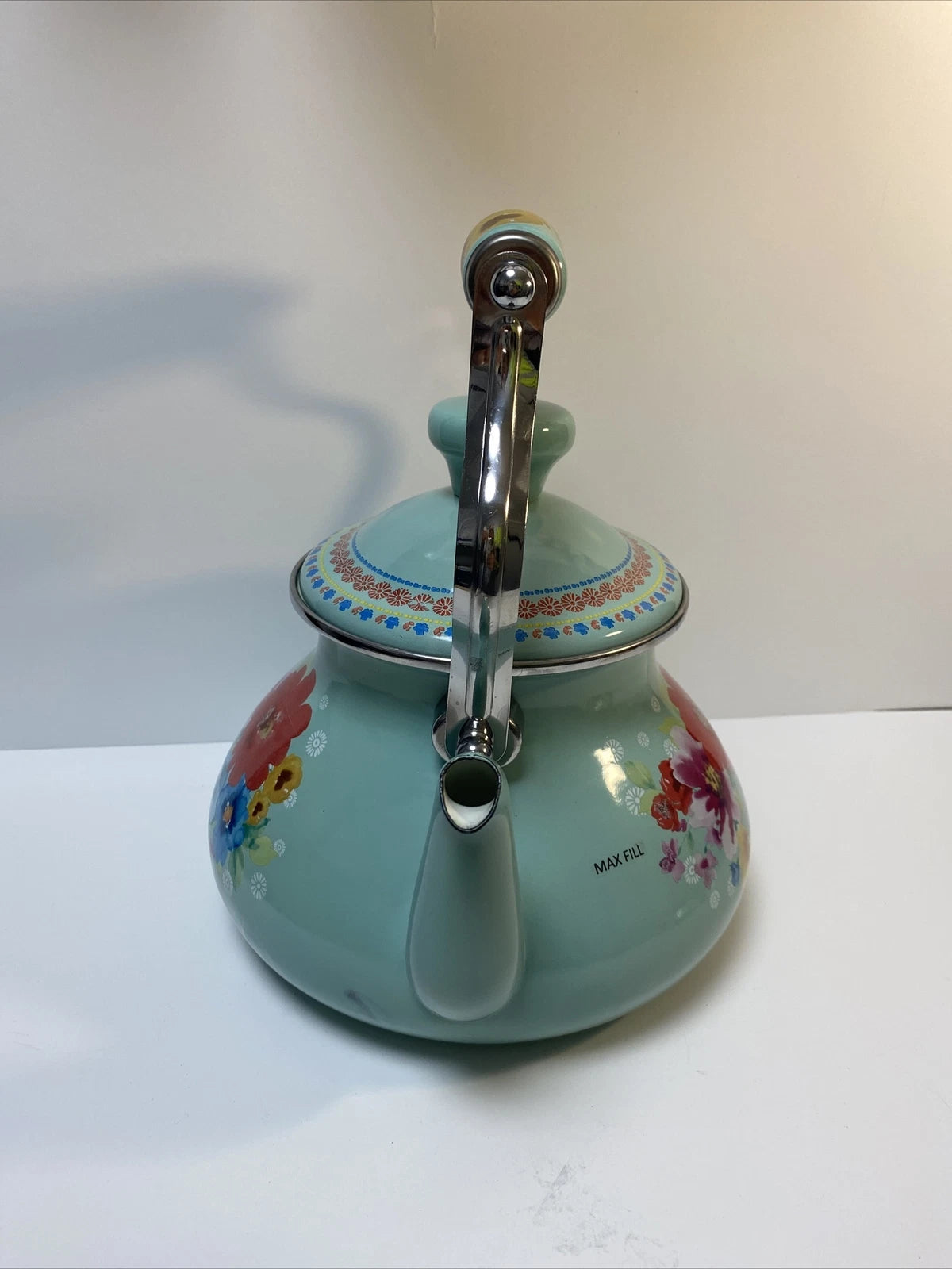 Beautiful The Pioneer Women Enamel Tea Pot Breezy Blossom  Floral Pattern 2 QT