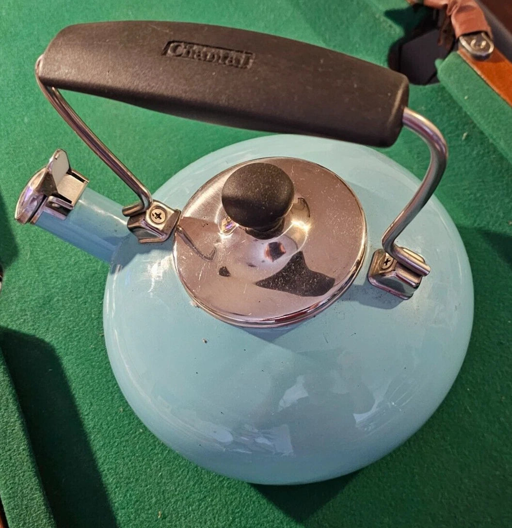 Chantal Tea Kettle Aqua Blue Baby Whistling