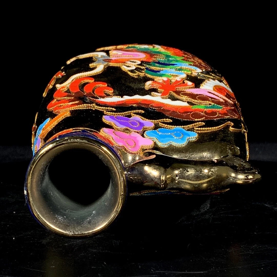 7.2‘’Leather bag-shaped pot with enamel colors of official kiln in Song Dynasty.