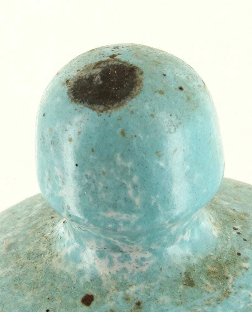 Antique Primitive Large Blue Spatter Enamel Graniteware Agateware Coffee Tea Pot