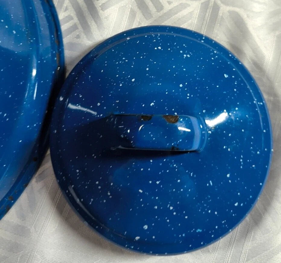 BLUE ENAMELED TEA KETTLE Could Use but Great for the Cabin as Country Decor