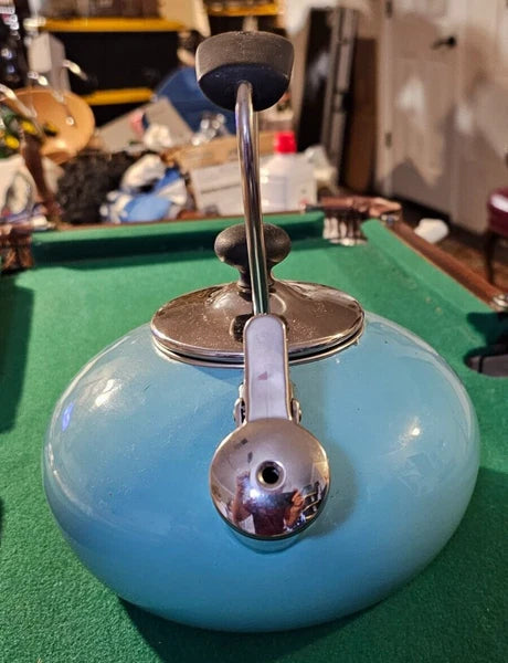 Chantal Tea Kettle Aqua Blue Baby Whistling