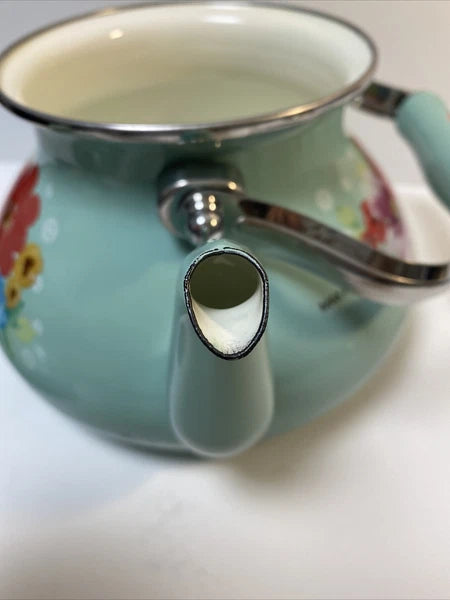 Beautiful The Pioneer Women Enamel Tea Pot Breezy Blossom  Floral Pattern 2 QT
