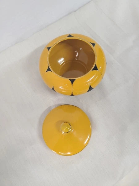 Antique European Enamel Elephant Ear Pattern Tea/Coffee Set
