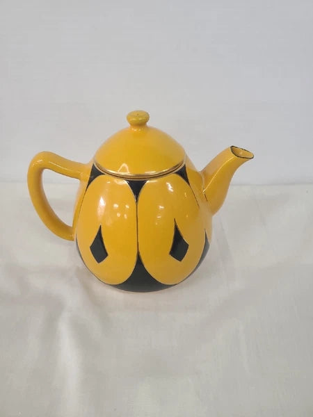 Antique European Enamel Elephant Ear Pattern Tea/Coffee Set