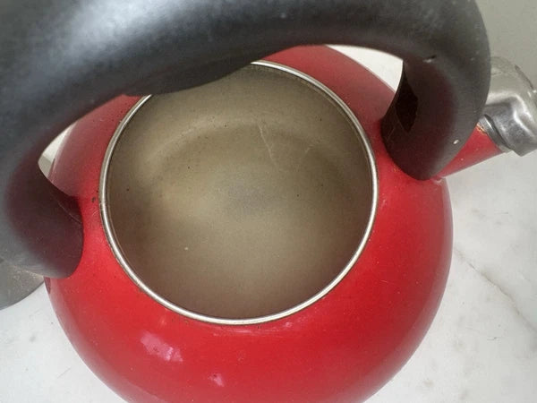 Calphalon Enamel Tea Kettle, 2 quart, Red