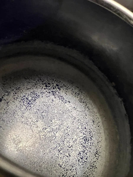 Chantal Yellow Enameled Cone Tea Kettle Retro Vintage Cobalt Blue Inside
