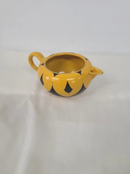 Antique European Enamel Elephant Ear Pattern Tea/Coffee Set