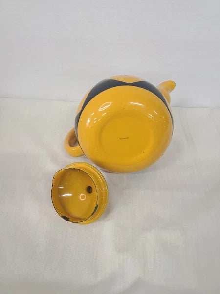 Antique European Enamel Elephant Ear Pattern Tea/Coffee Set