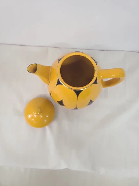 Antique European Enamel Elephant Ear Pattern Tea/Coffee Set