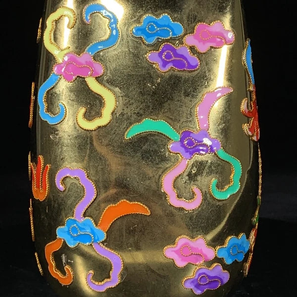 7.2‘’Leather bag-shaped pot with enamel colors of official kiln in Song Dynasty.