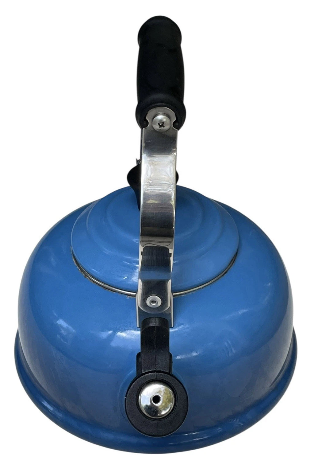 Le Creuset Classic Whistling 1.7 Quart Tea Kettle Enamel-on-Steel Lapis Blue EUC