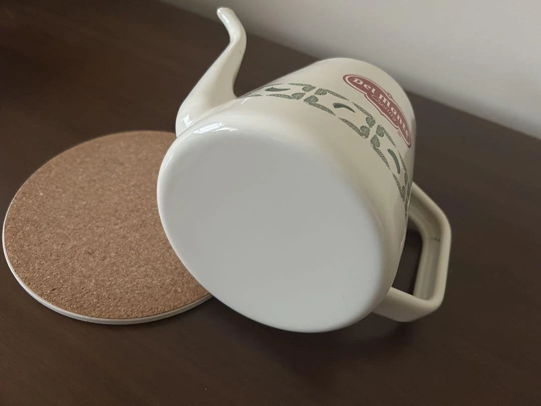 Kettle Delmonte with Hot Pad 2019 Gift-Hooped Enamel Used, Minor Scratches