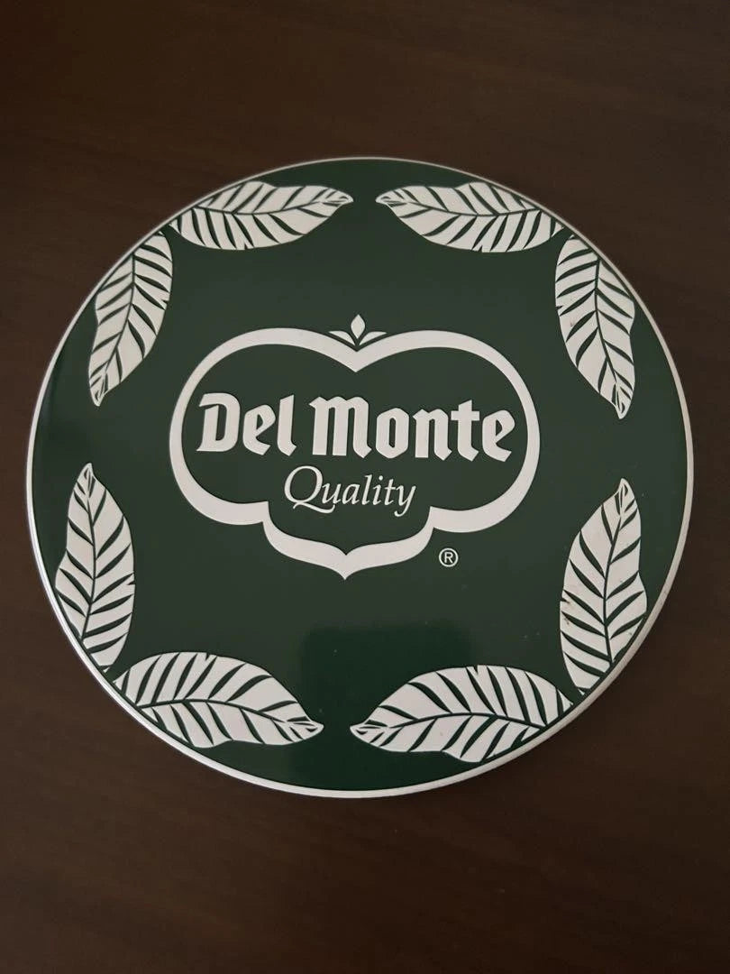 Kettle Delmonte with Hot Pad 2019 Gift-Hooped Enamel Used, Minor Scratches
