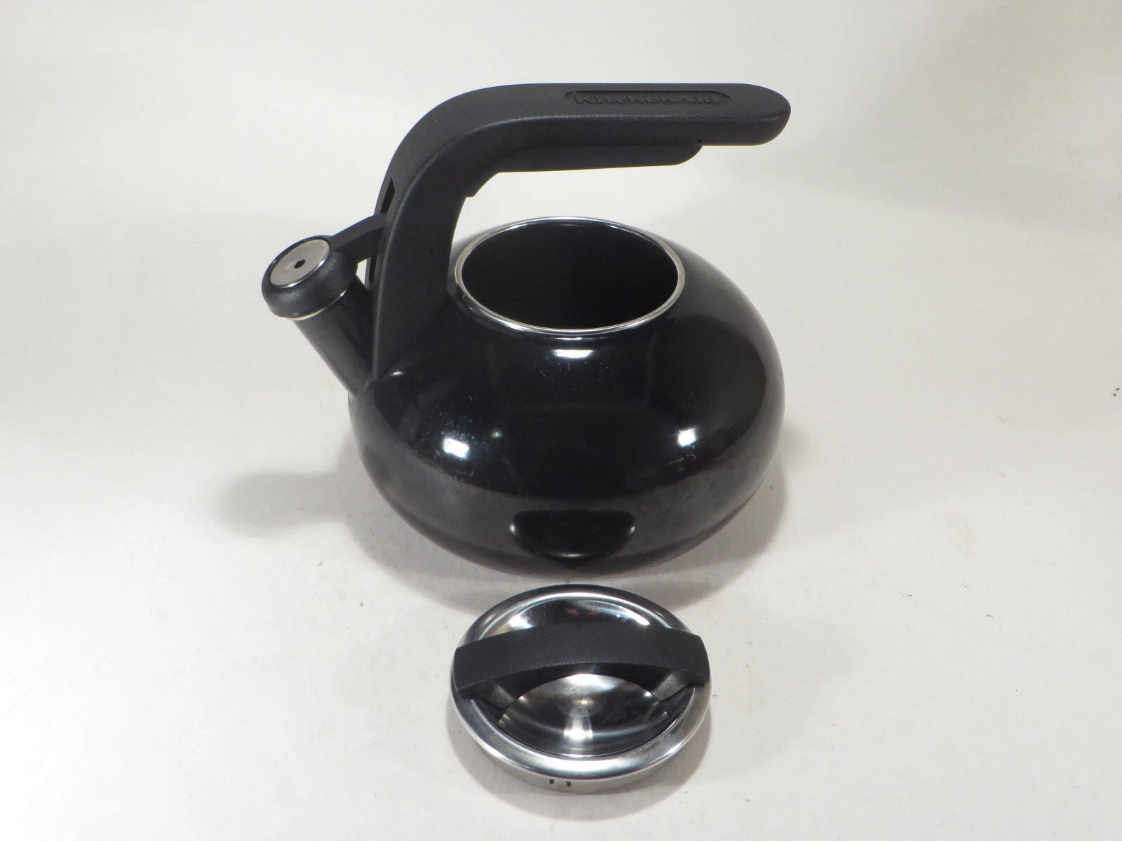 KitchenAid Enamel Black Whistling Tea Kettle