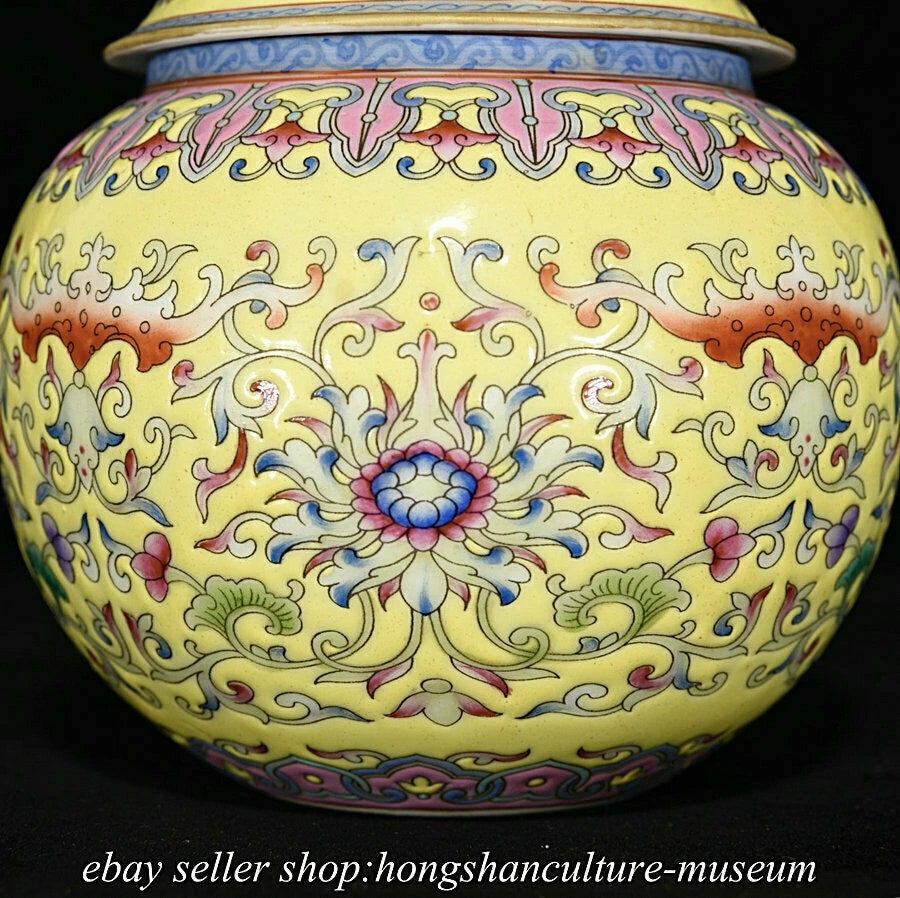 5" Chinese Qing Enamel color twig flower pattern Tea pot Qianlong Marked Pair