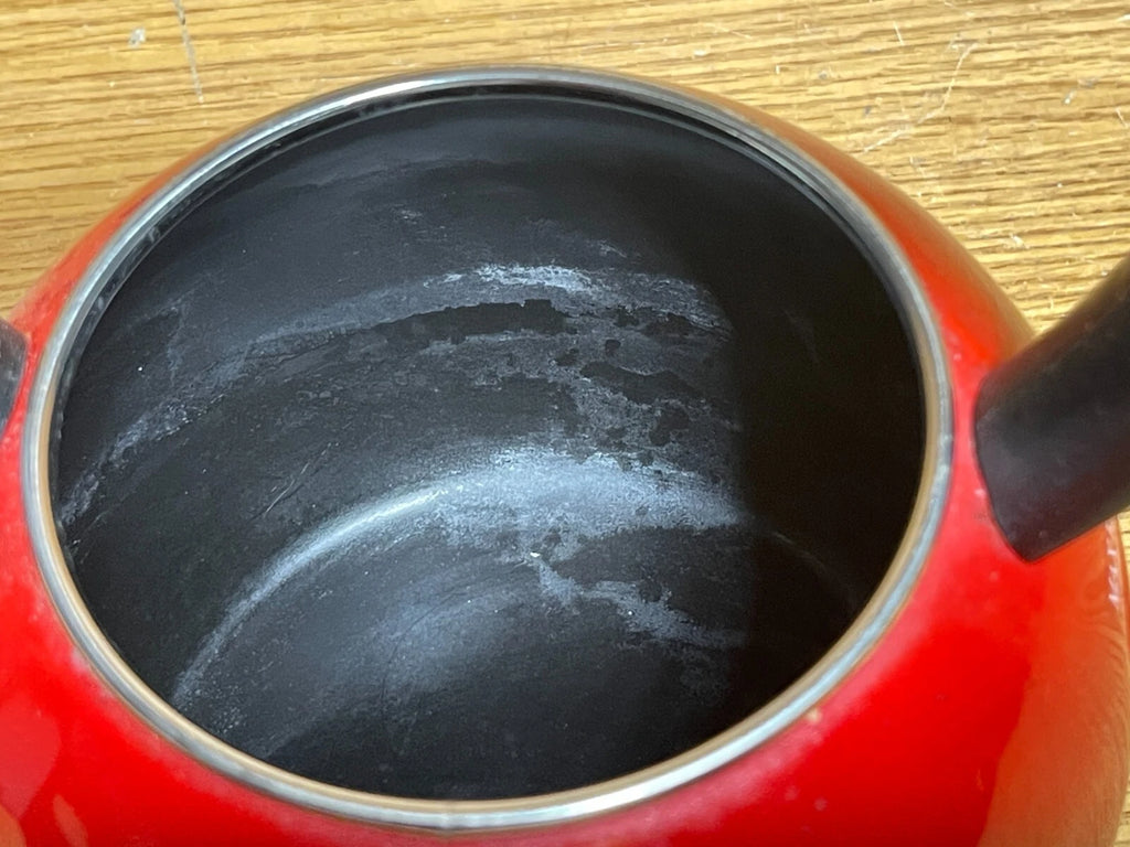 COPCO Red Whistling Tea Kettle Porcelain Enamel