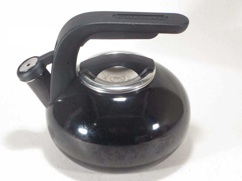 KitchenAid Enamel Black Whistling Tea Kettle