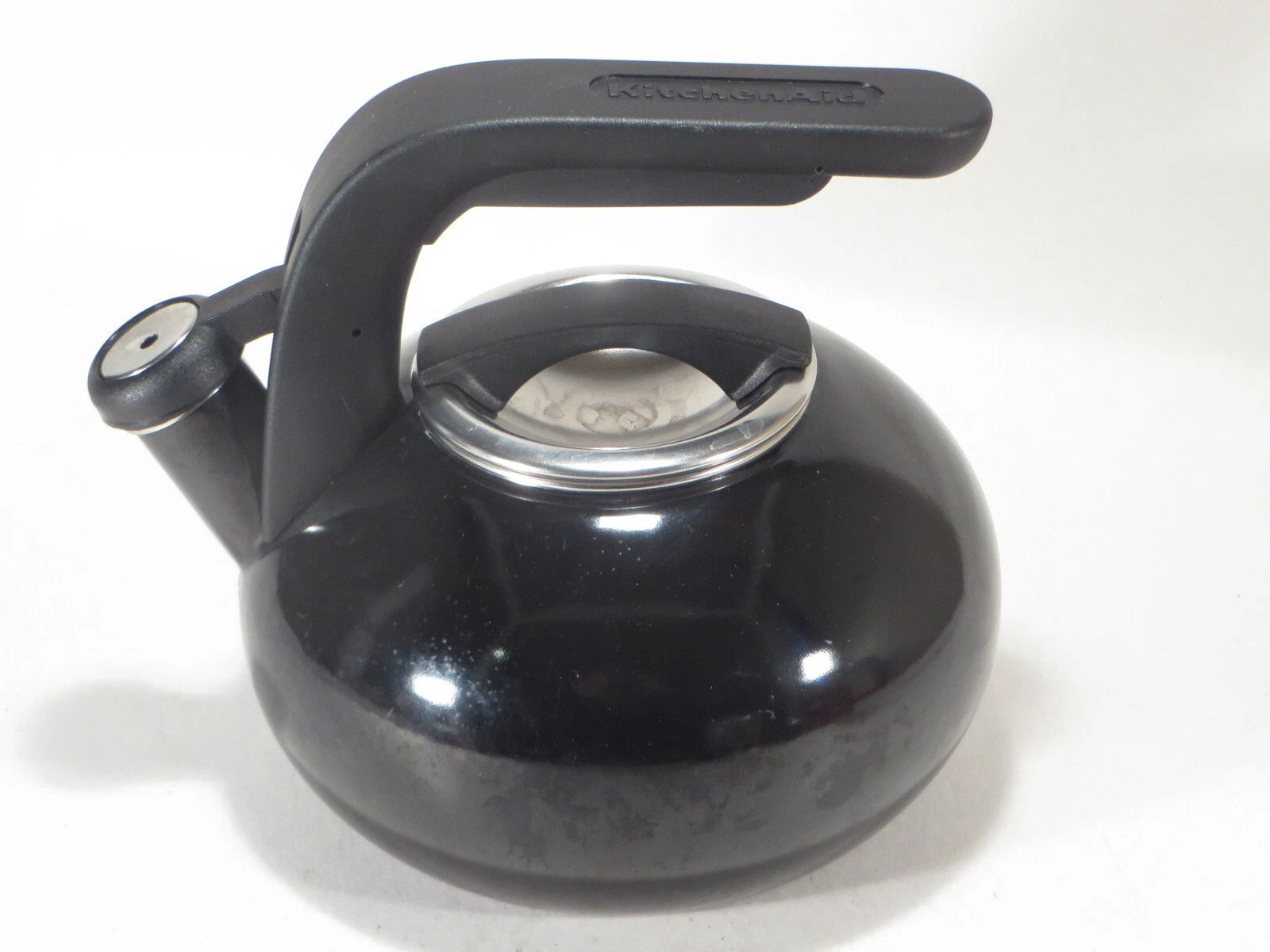 KitchenAid Enamel Black Whistling Tea Kettle