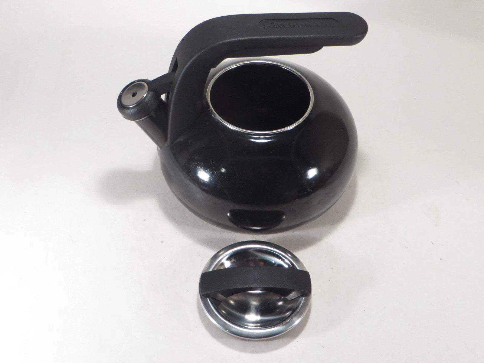 KitchenAid Enamel Black Whistling Tea Kettle