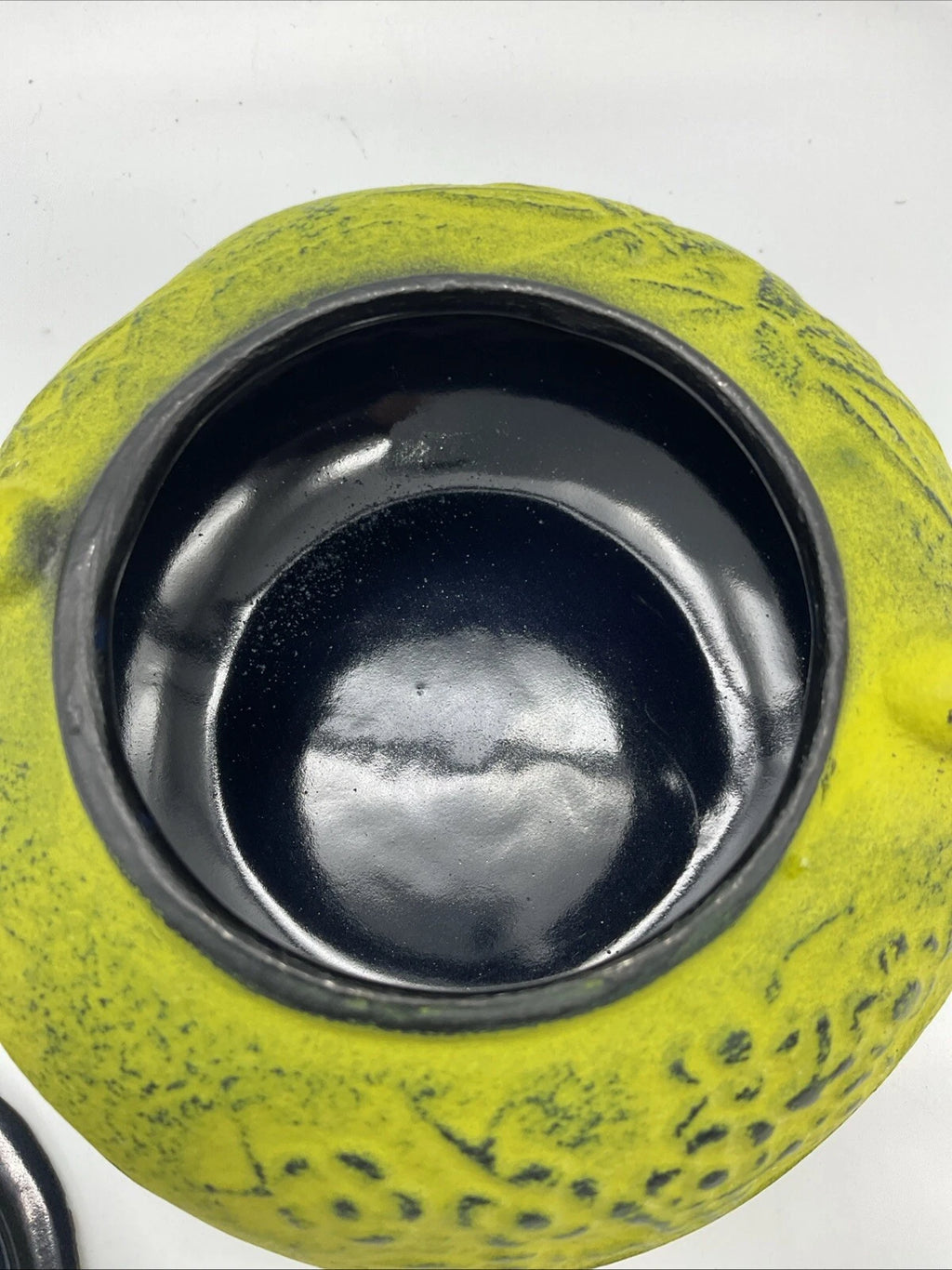 Kyusu Teapot Cast Iron Creative home, Lime Green, Bamboo Design, Infusion Basket