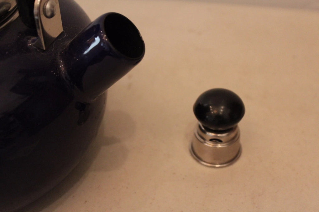 COPCO Blue Enamel Metal Whistling Teapot L#1544