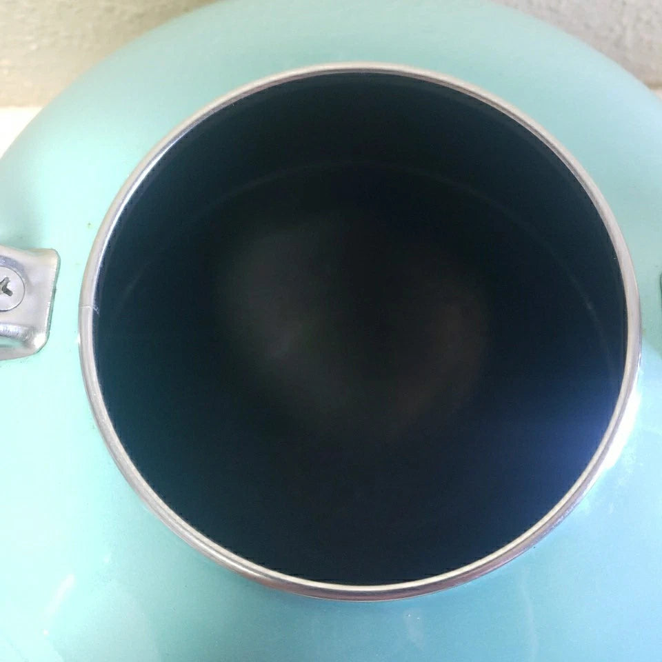 Chantal Whistling Tea Kettle 2 Quart Teapot Blue Aqua Turquoise Enamel Stainless