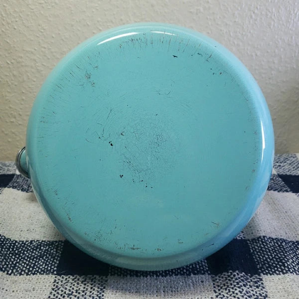 Chantal Whistling Tea Kettle 2 Quart Teapot Blue Aqua Turquoise Enamel Stainless