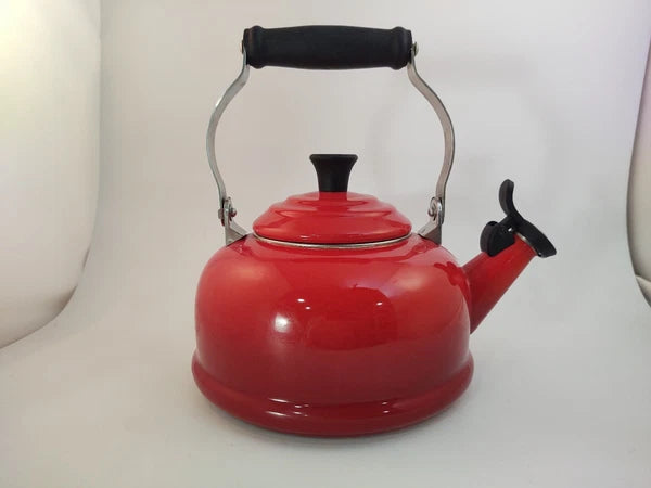 Le Creuset Cerise Red Metal/Enamel Kettle