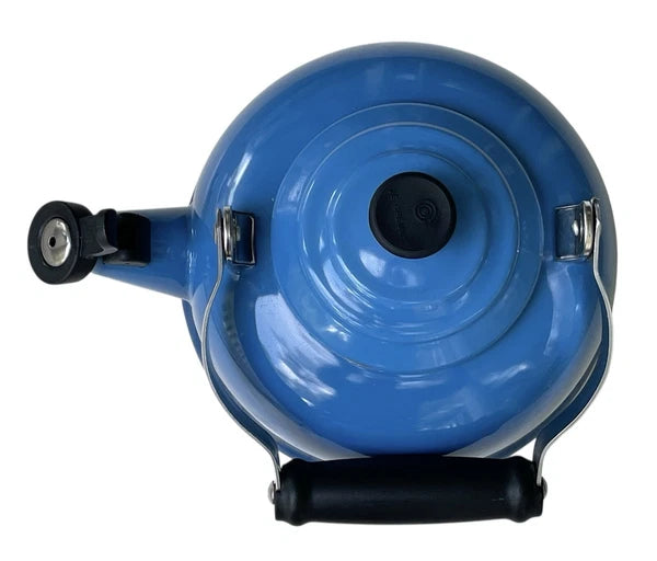 Le Creuset Classic Whistling 1.7 Quart Tea Kettle Enamel-on-Steel Lapis Blue EUC