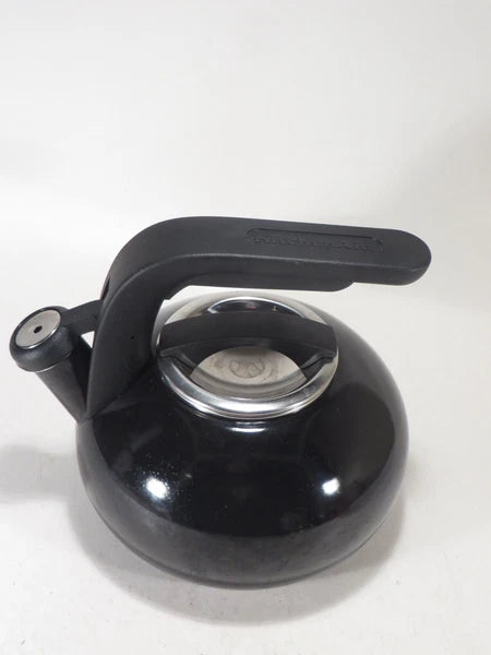 KitchenAid Enamel Black Whistling Tea Kettle