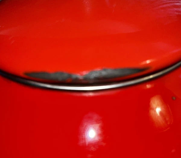 LE CREUSET  Red Kettle 1.6 qt Tea Pot Enamel Some Scuffs Please See Pictures