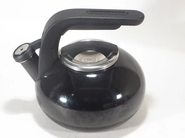 KitchenAid Enamel Black Whistling Tea Kettle