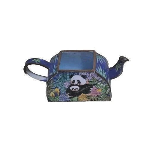 Kelvin Chen Mother & Baby Panda On A Miniature Enamel Teapot