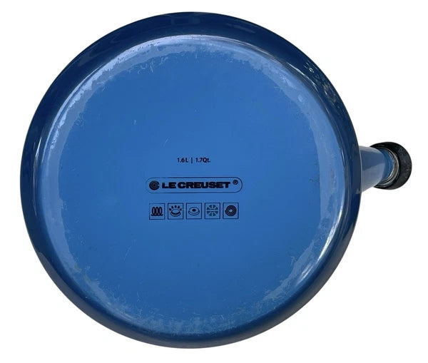 Le Creuset Classic Whistling 1.7 Quart Tea Kettle Enamel-on-Steel Lapis Blue EUC
