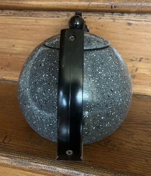 Copco Sam Lebowitz Speckled Enamelware Whistling Tea Kettle Modern Atomic