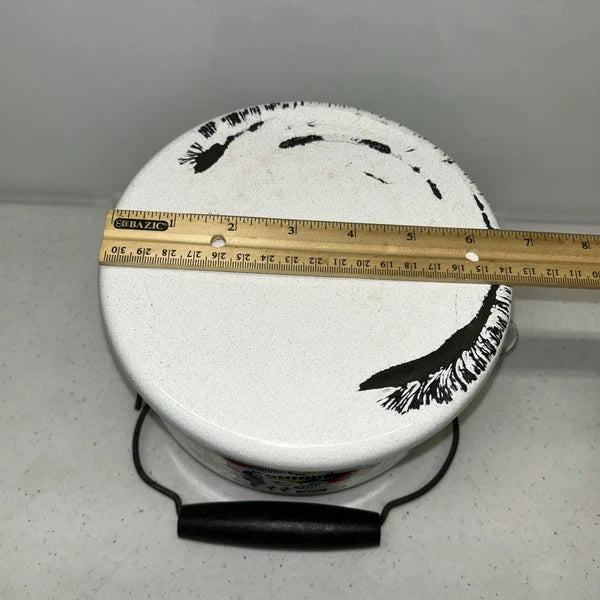 Georges Briard Enamel Ware Tea Kettle Turkey Dinner Pattern