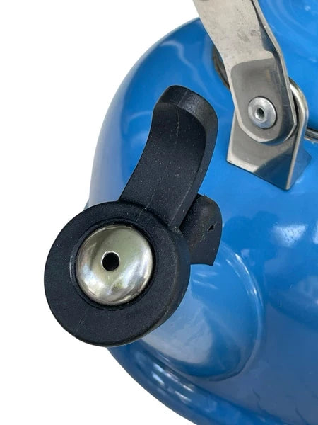 Le Creuset Classic Whistling 1.7 Quart Tea Kettle Enamel-on-Steel Lapis Blue EUC