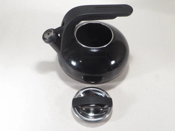 KitchenAid Enamel Black Whistling Tea Kettle