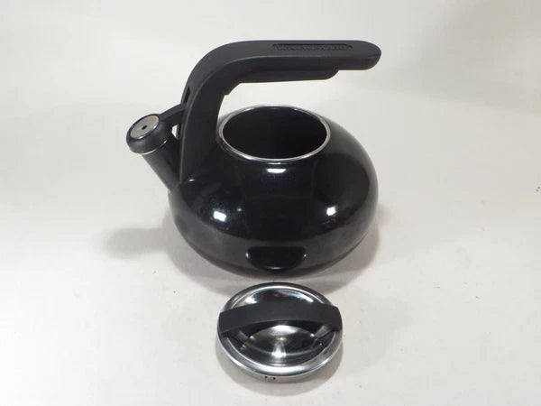 KitchenAid Enamel Black Whistling Tea Kettle