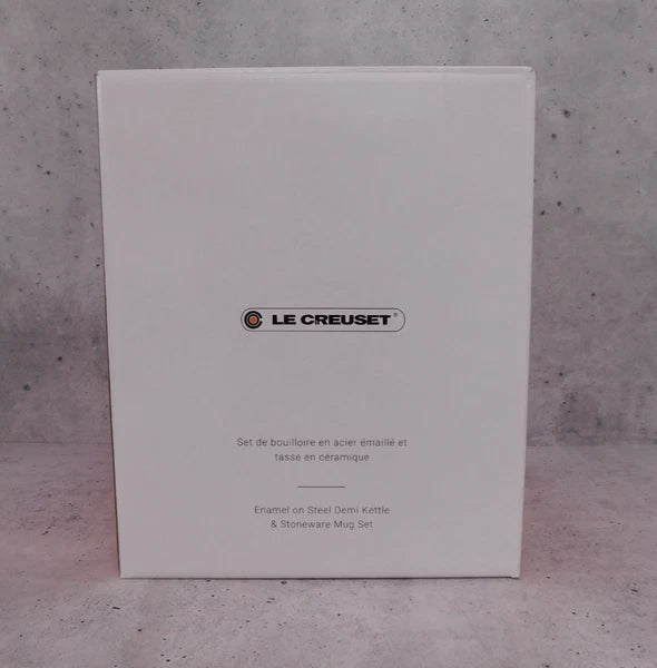 Le Creuset Enamel on Steel 1.25 Quart Demi Tea Kettle and 2 Mug Set, Caribbean